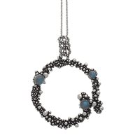 Pendentif Giovanni Raspini Femme Perlage "Via Lattea" in Argent Labradorite 09961